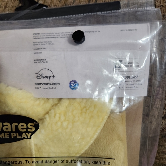 Star Wars The Mandalorian Grogu Toddler Halloween Costume Sz 3T - 4T - Picture 5 of 9